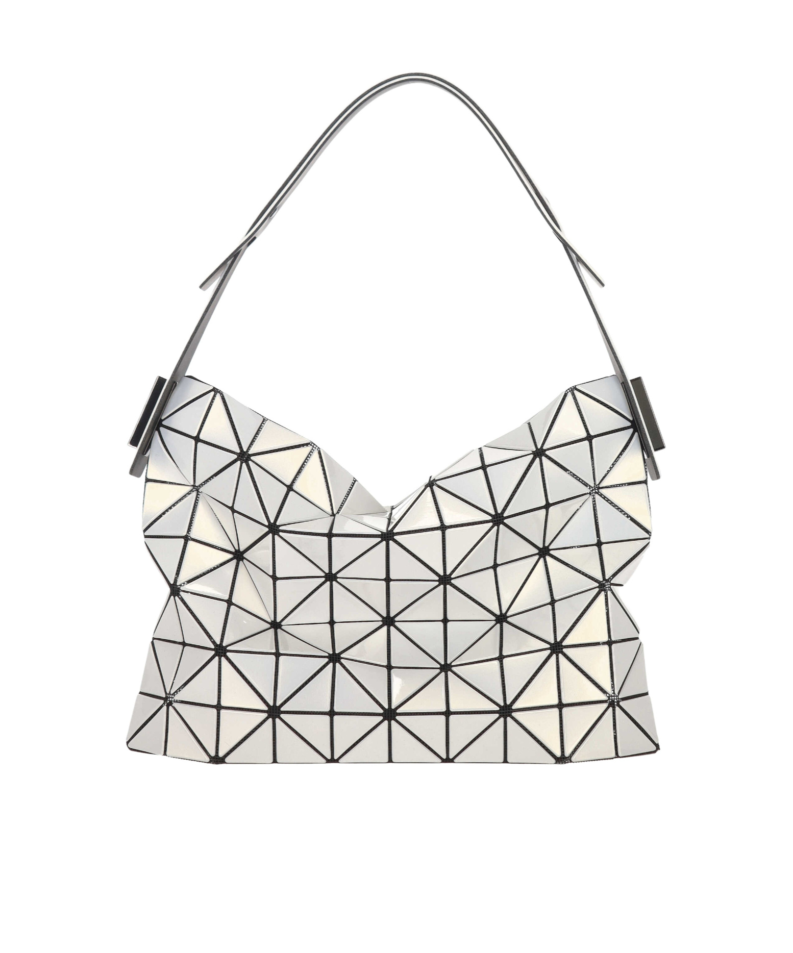 Bao Bao Issey Miyake Small Triangular Piece Detailed Handbag In White