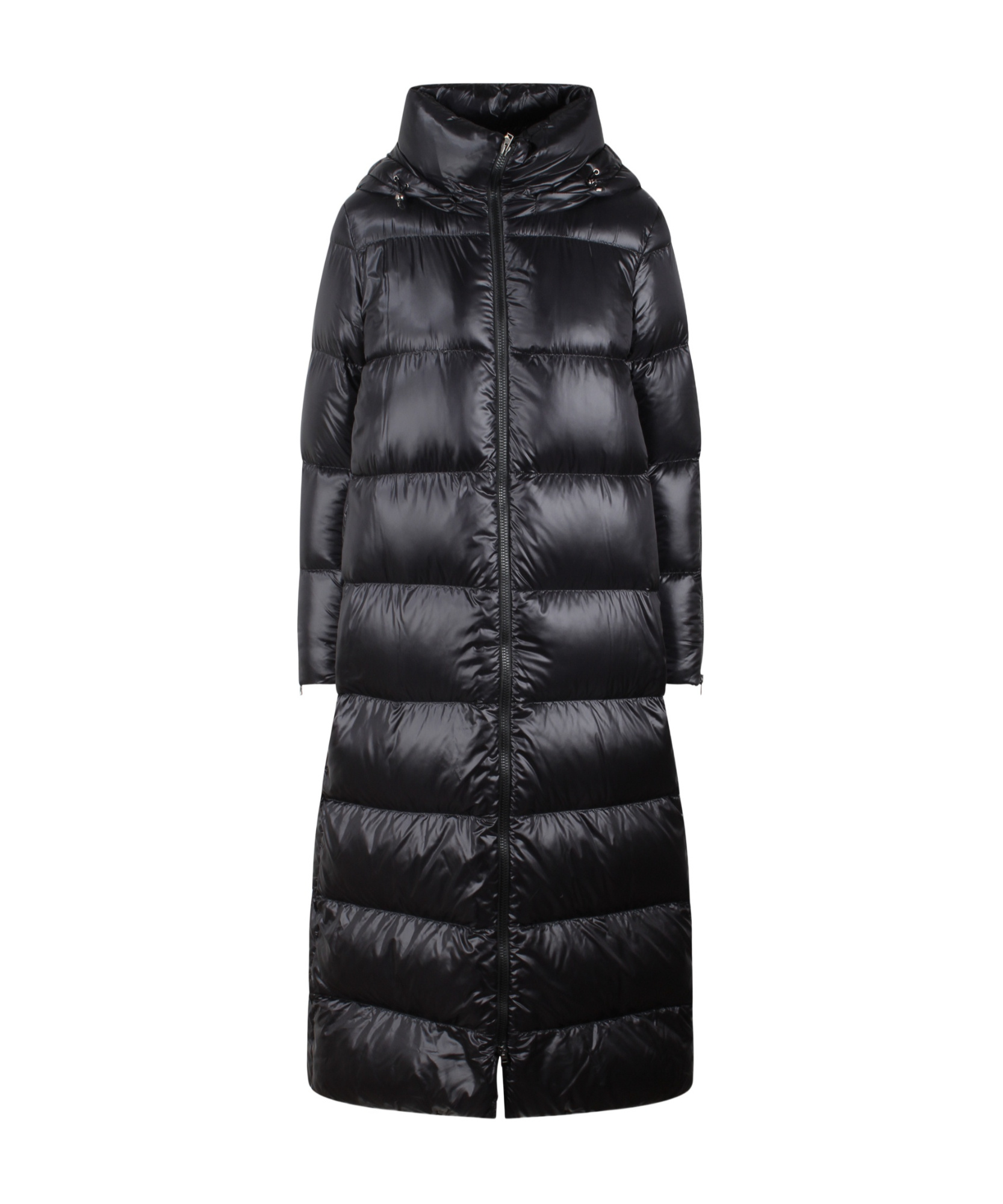 Herno Long Quilted Puffer Coat In Black