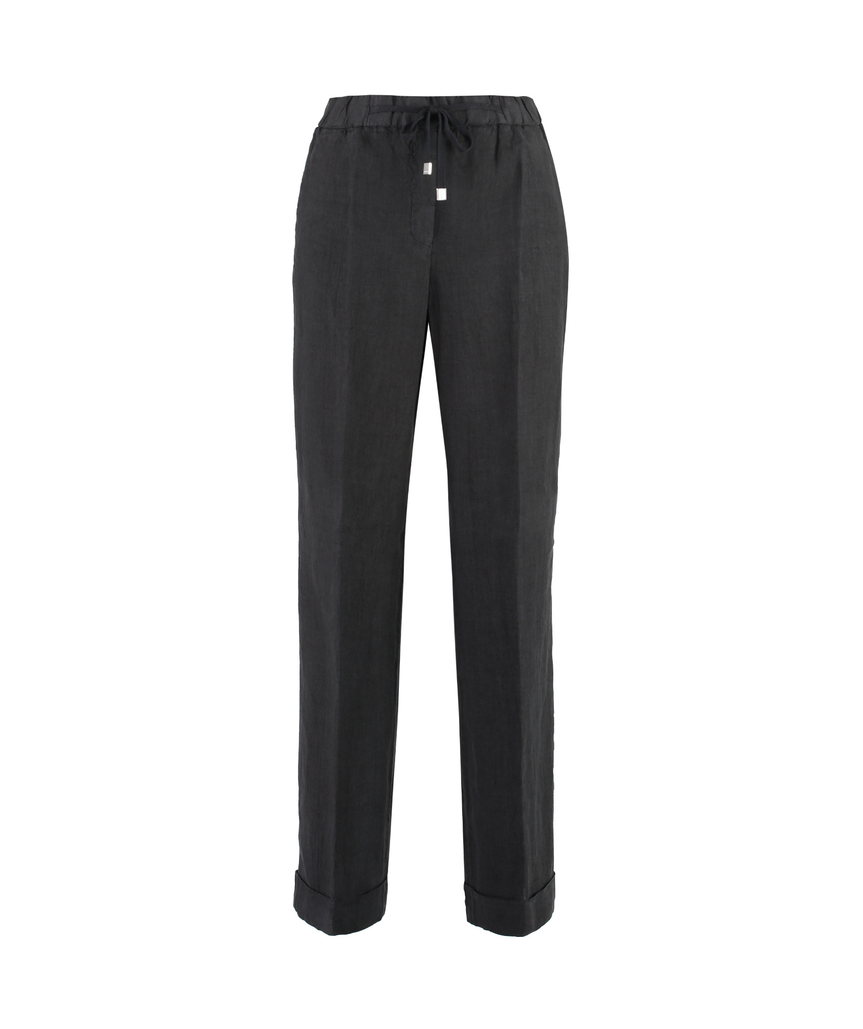 Peserico Elastic Waist Casual Pants In Black