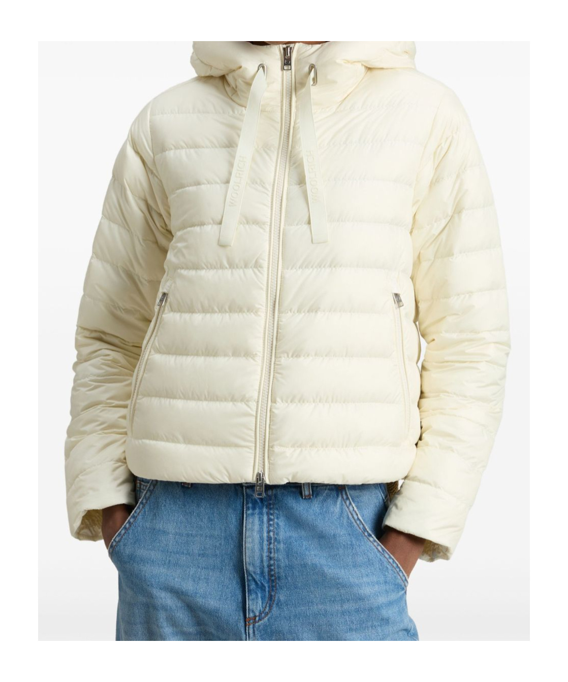 Shop Woolrich Quilted Hooded Jacket In White