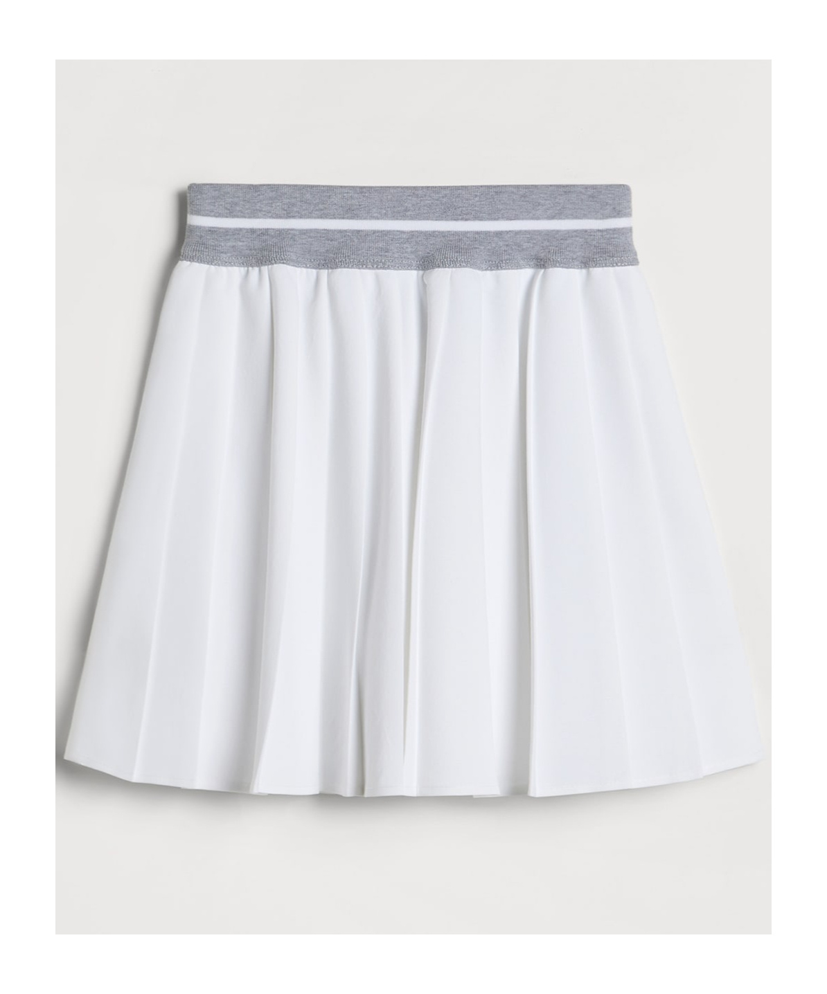 Brunello Cucinelli Techno Poplin Skirt In White