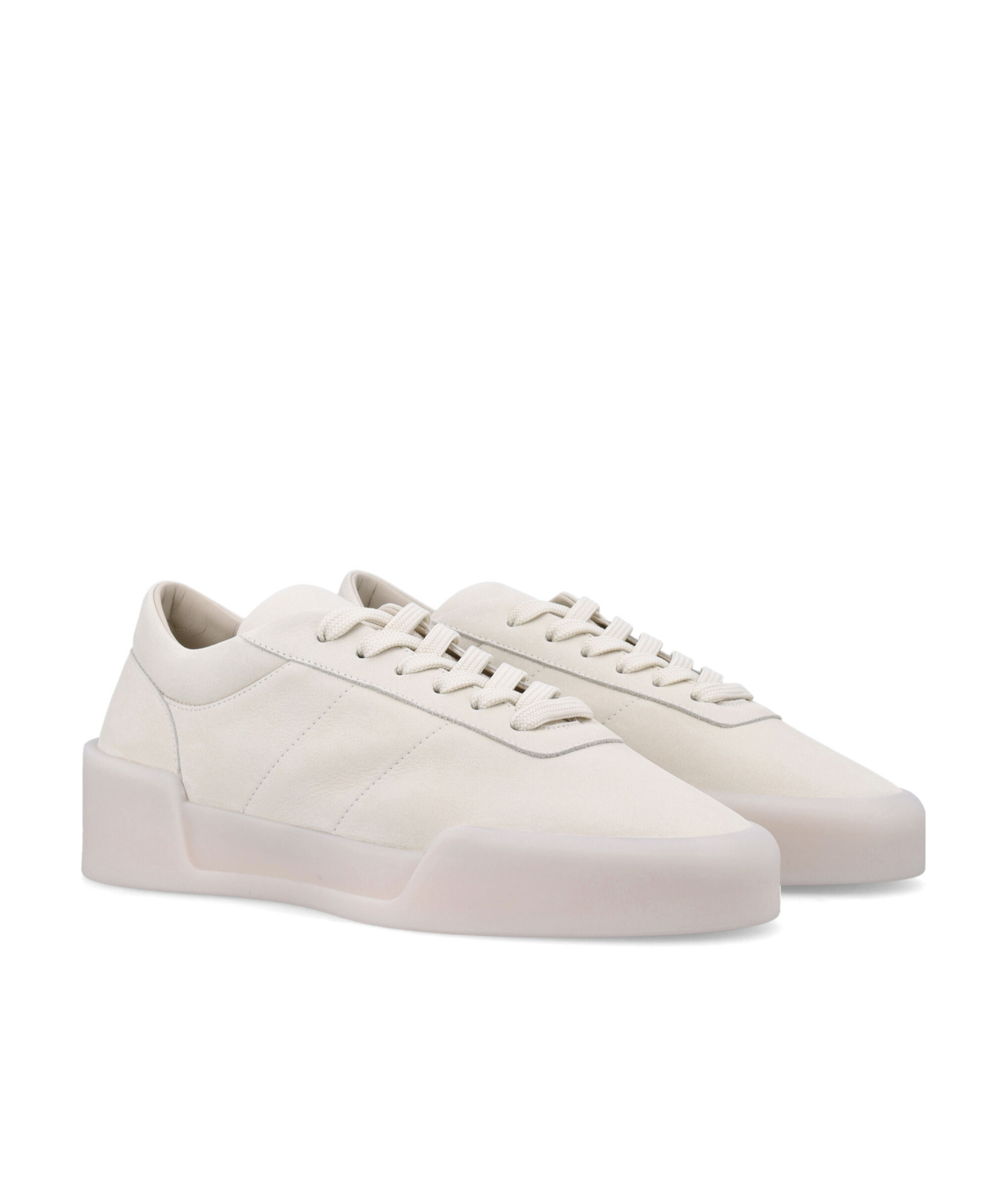 Fear Of God Man Sneakers Ivory Size 7 Leather In Metallic