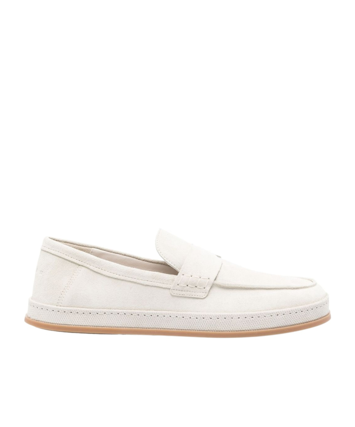 Hogan Moccasins In Beige Suede In White