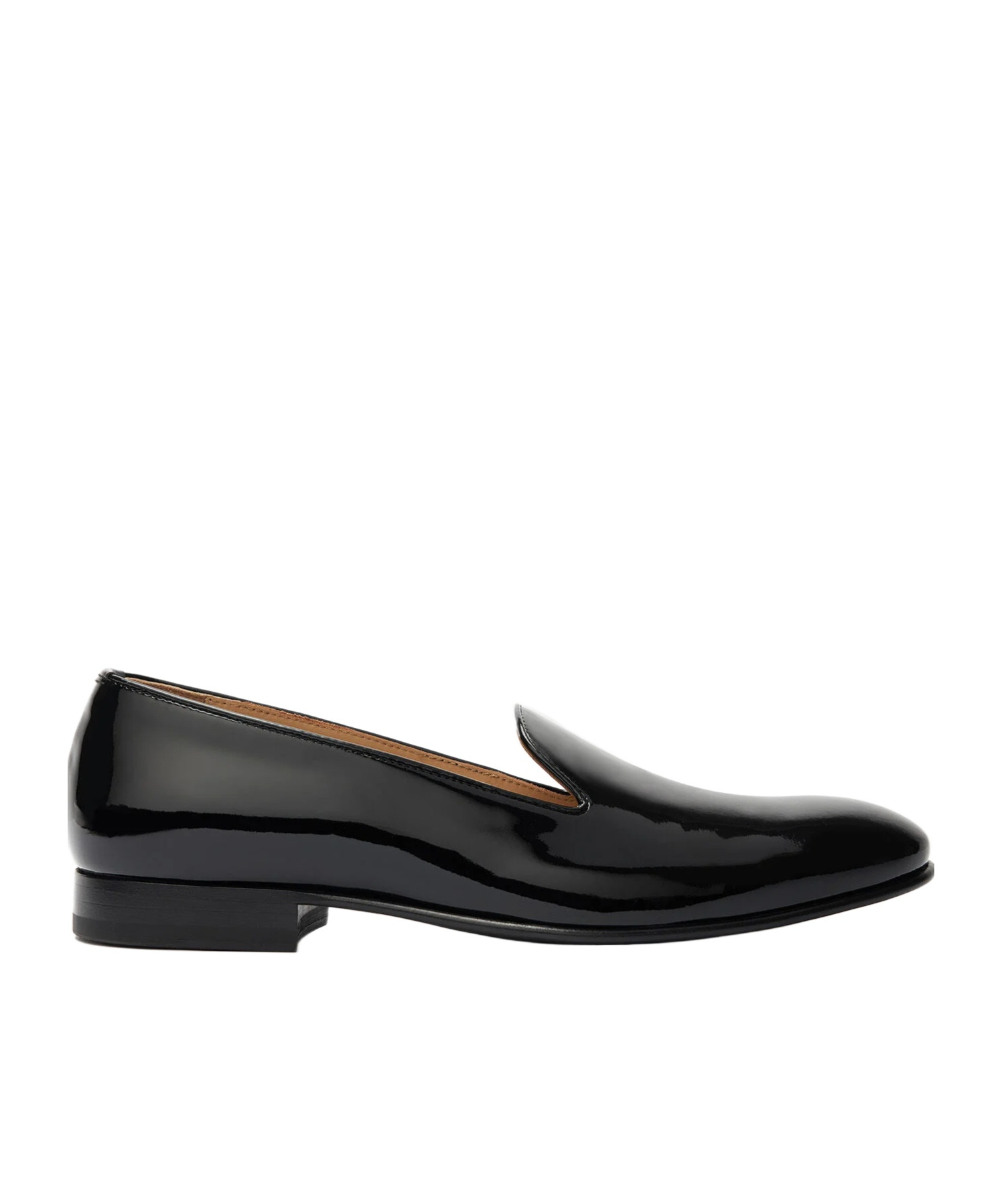 Scarosso George Patent Leather Slippers In Black