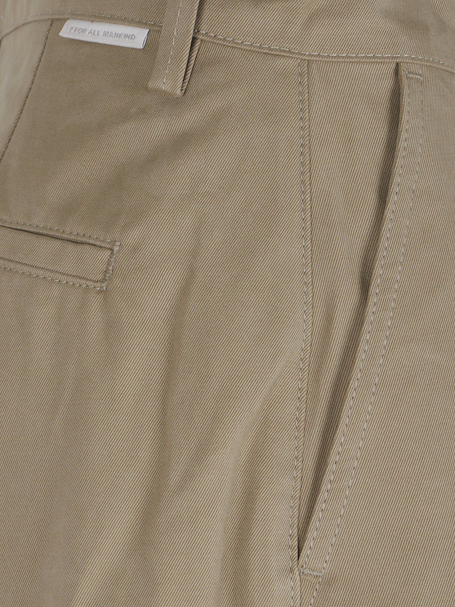 7 For All Mankind High Waisted Pleated Wide Leg Trousers In Brown
