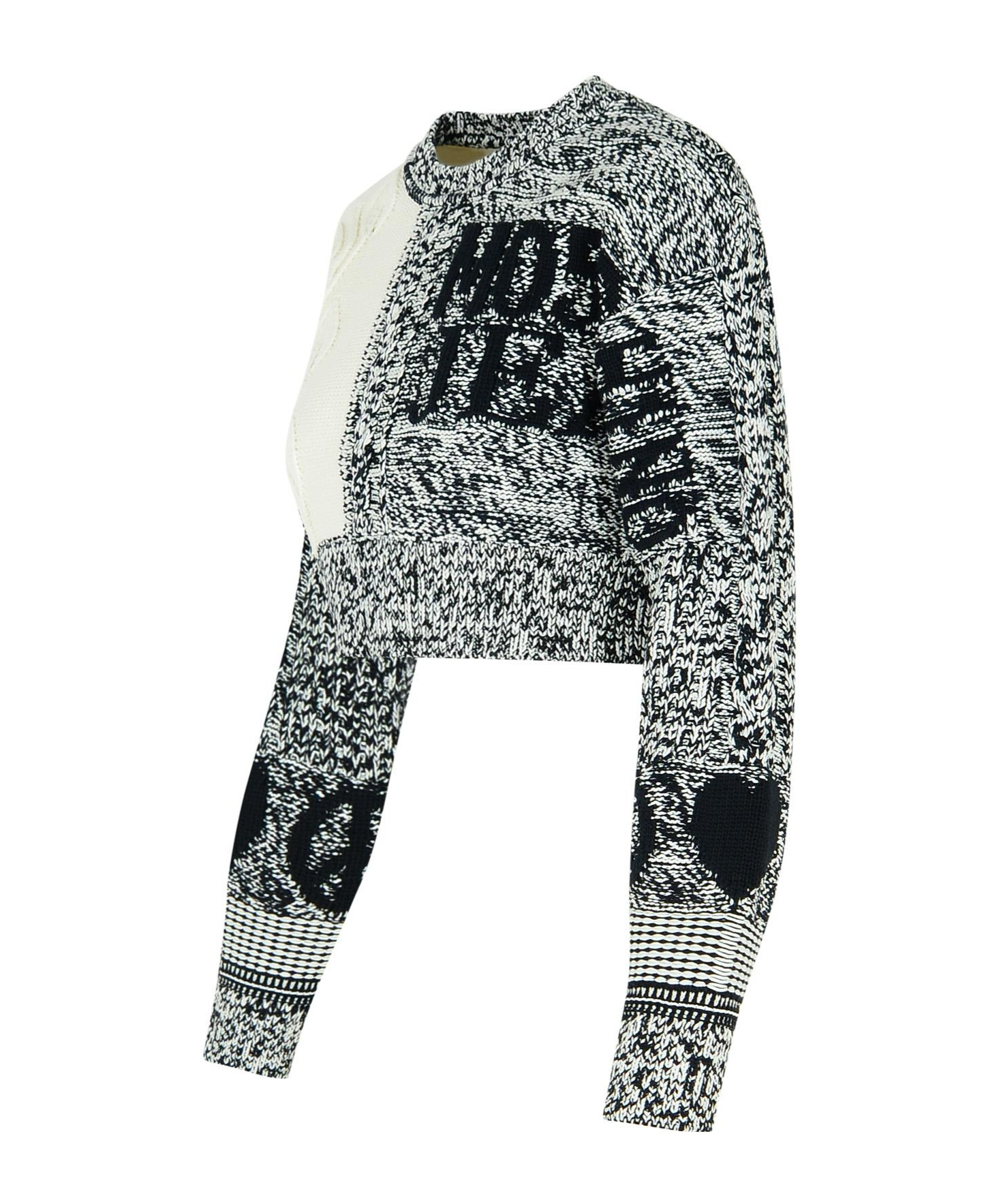 Moschino Cropped Sweater In Black