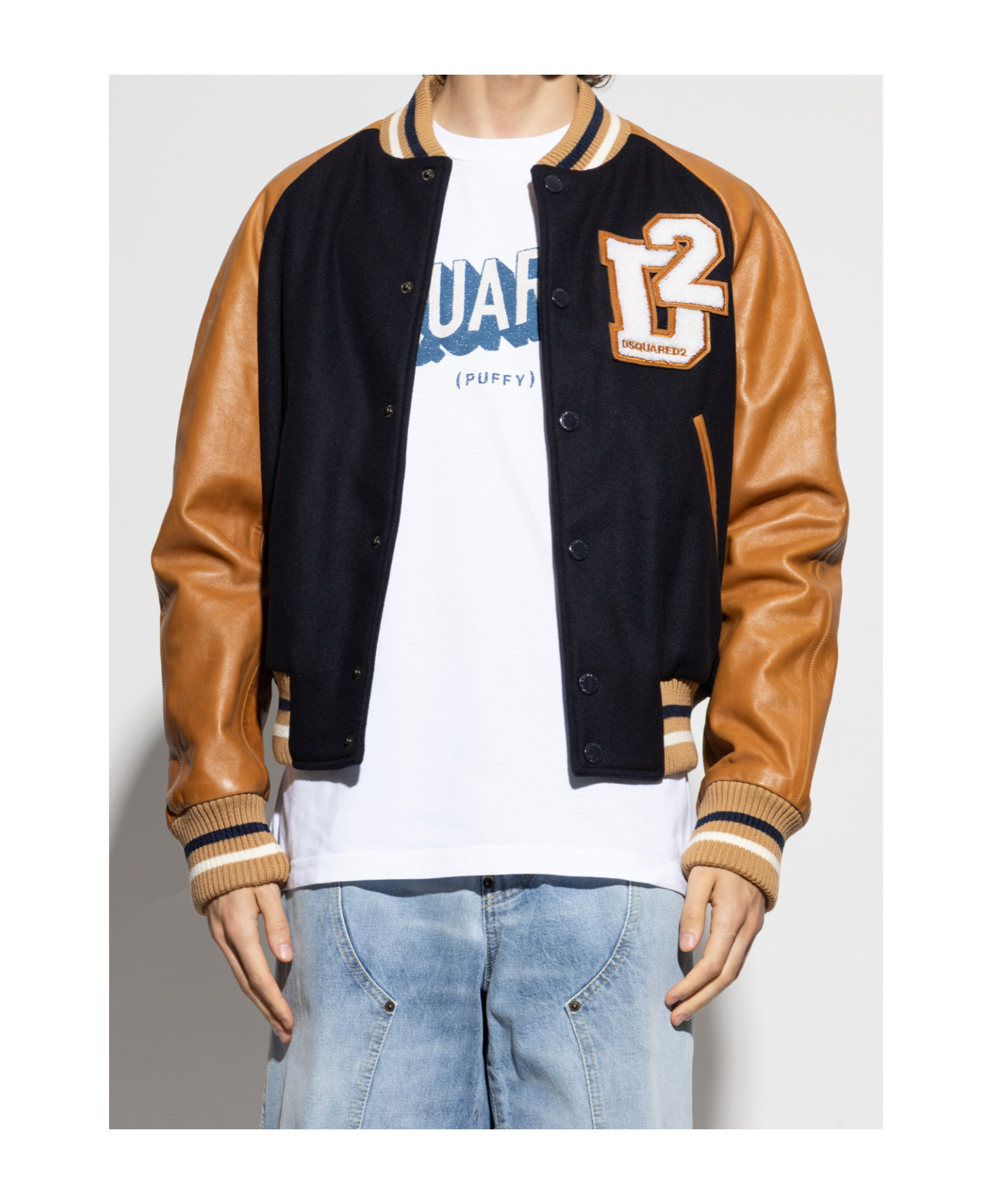 Dsquared2 Long Sleeve Casual Jacket In Brown