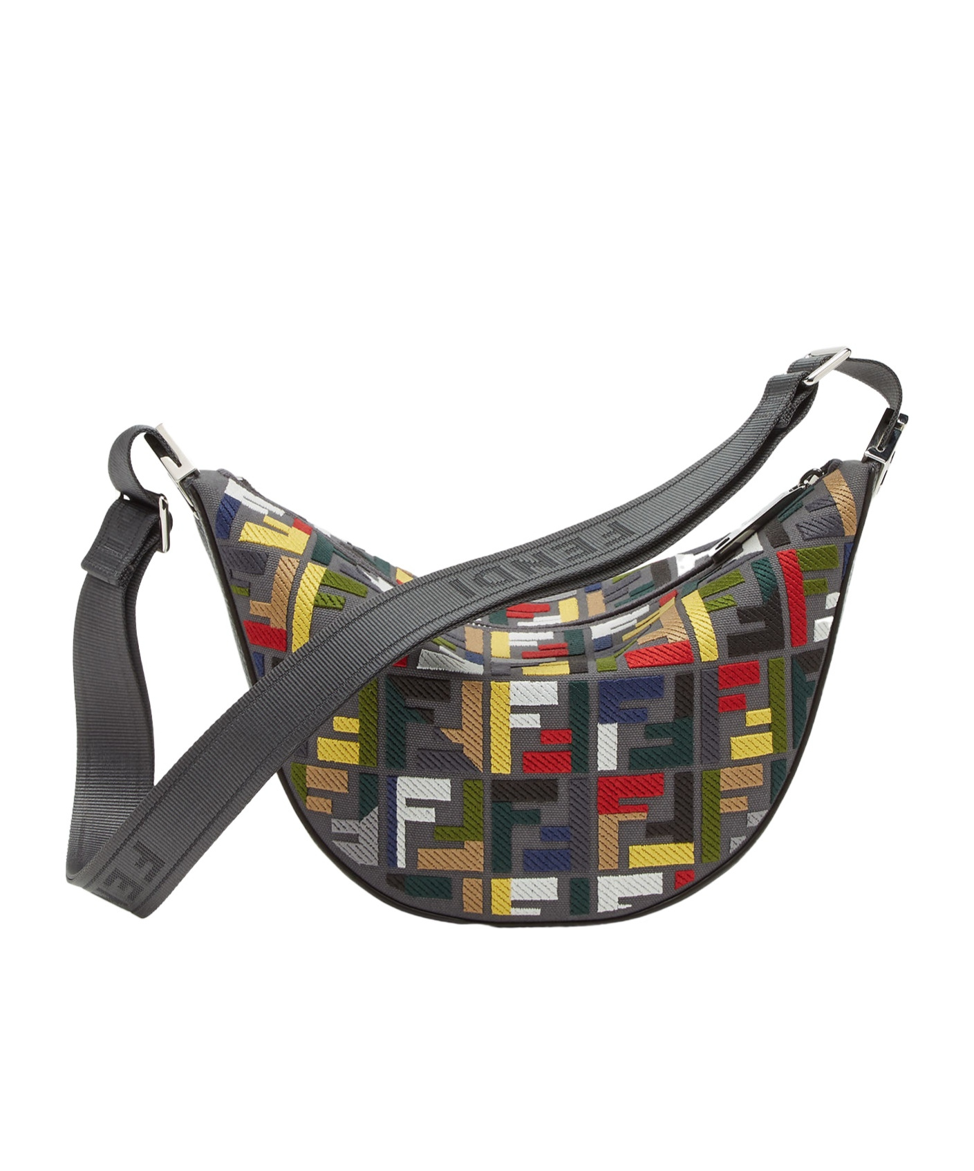 Fendi Small Melon Crescent Shoulder Bag In Multicolor | ModeSens