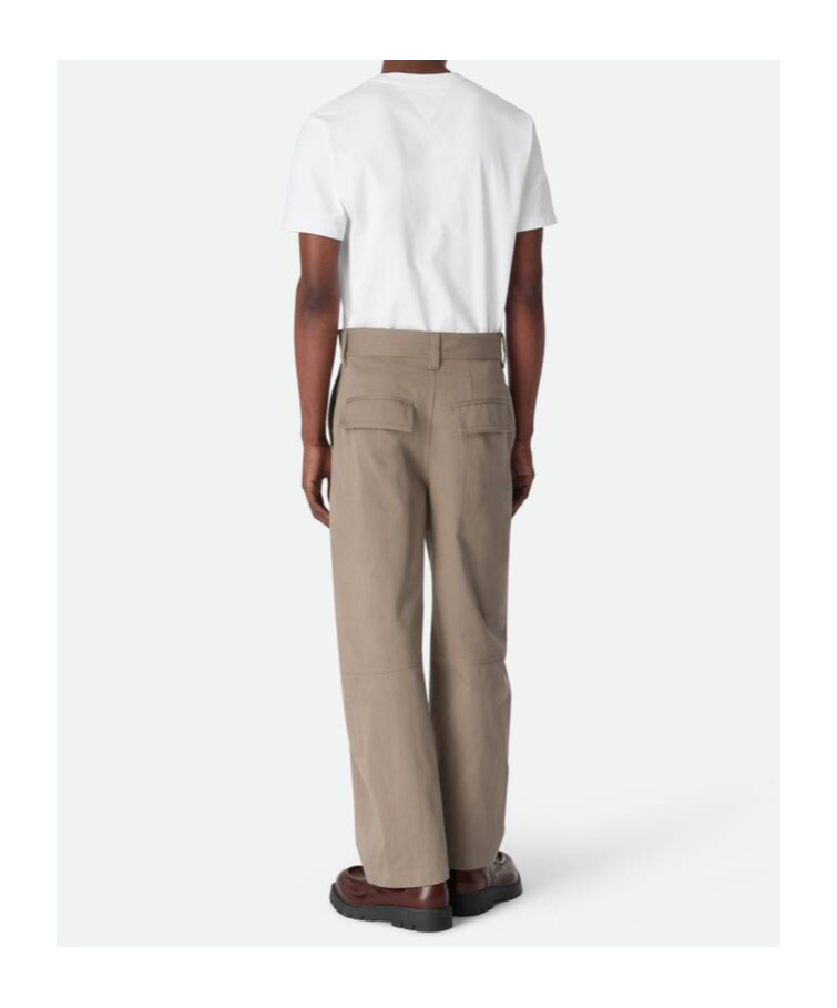 Bottega Veneta Cotton Twill Cargo Pants In Neutral