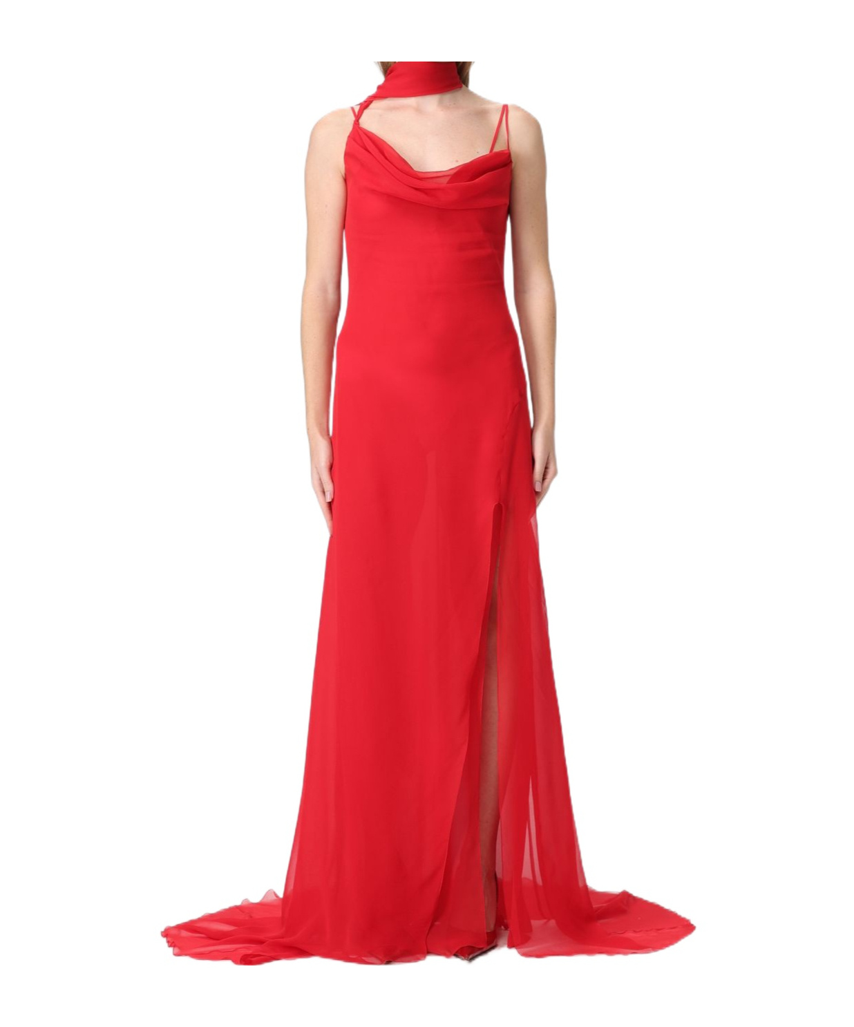 Blumarine Suspender Dress In Red