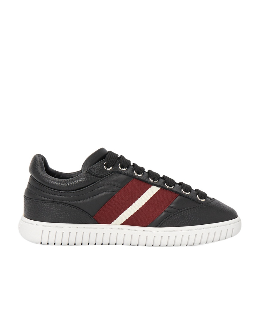 Shop Bally Round-head Sneakers In Black