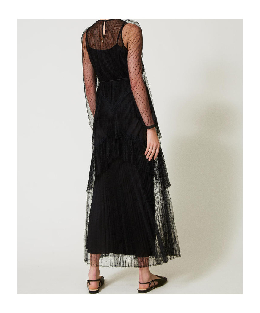 Twinset Twin-set Elegant Polyester Dress Design In Black
