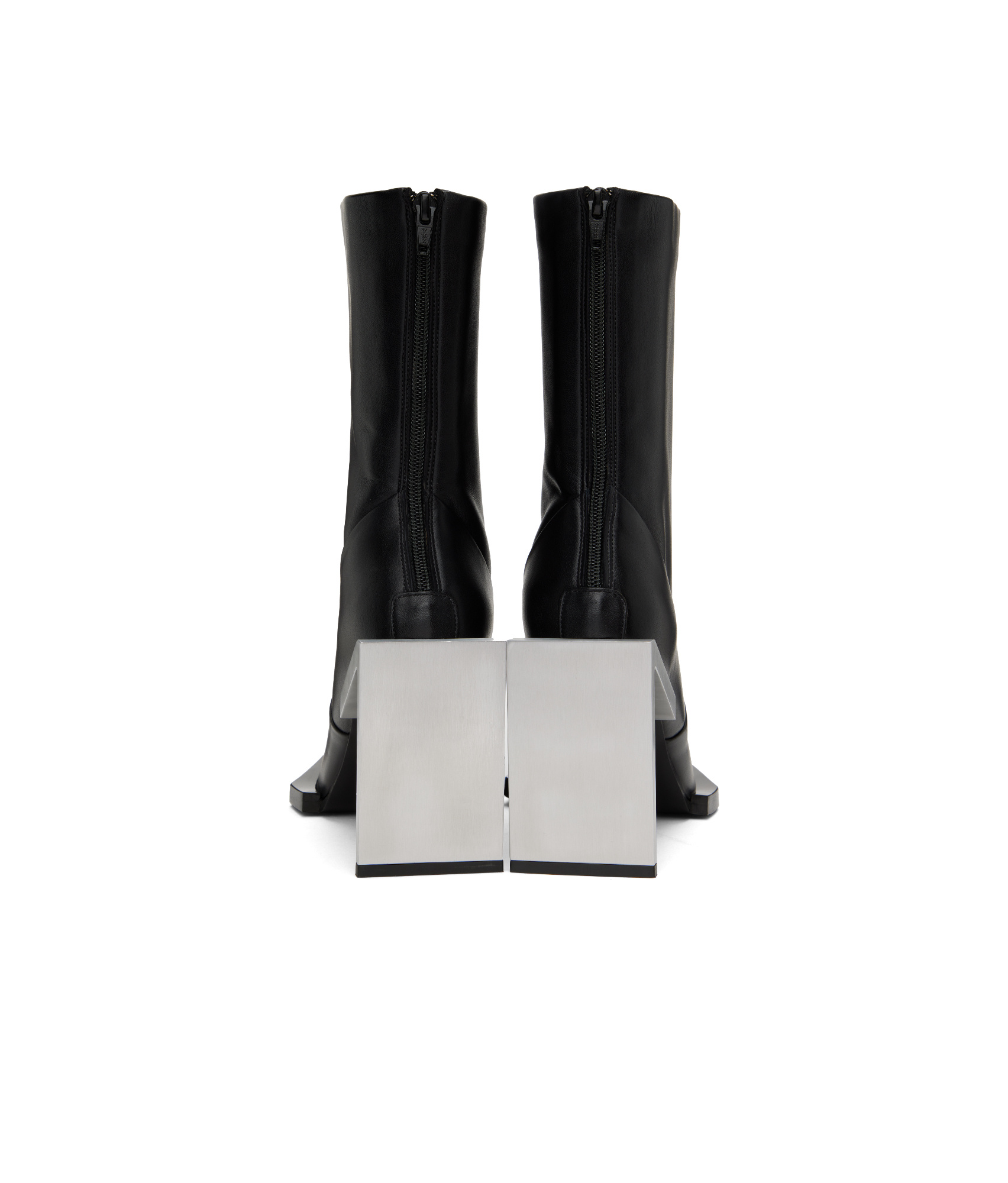 Heliot Emil Square-toed Short Boots In Black