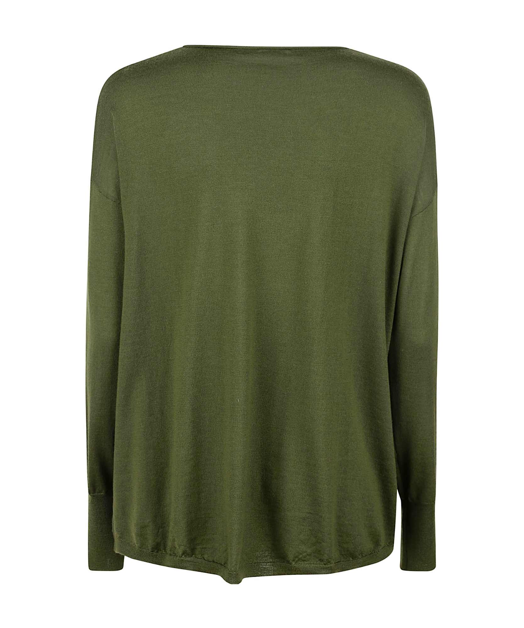 Aspesi Crew Neck Long Sleeve Sweater In Green