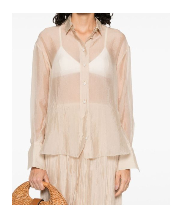 Forte Forte Organza Button-front Shirt In Neutral