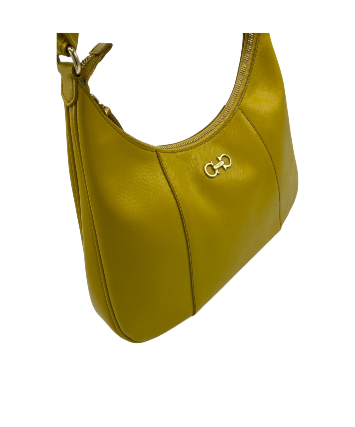 Ferragamo Zippered Shoulder Bag In Green