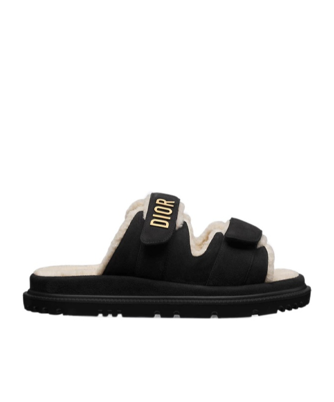 Dior Act Logo Sandals In Black