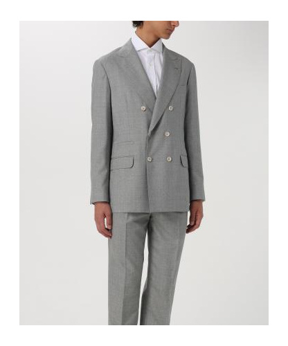Brunello Cucinelli Long Sleeved Suit Jacket In Gray