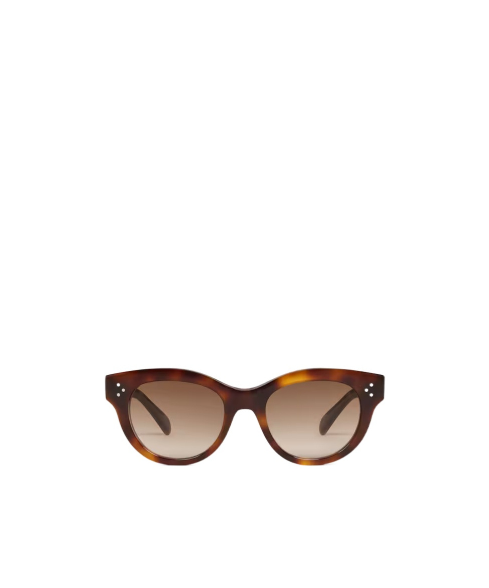 Celine Round S332 Sunglasses In Acetate In Brown