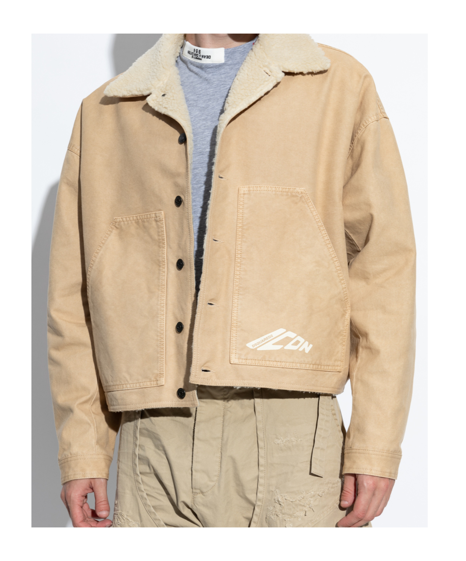 Dsquared2 Long-sleeved Casual Jacket In Nude