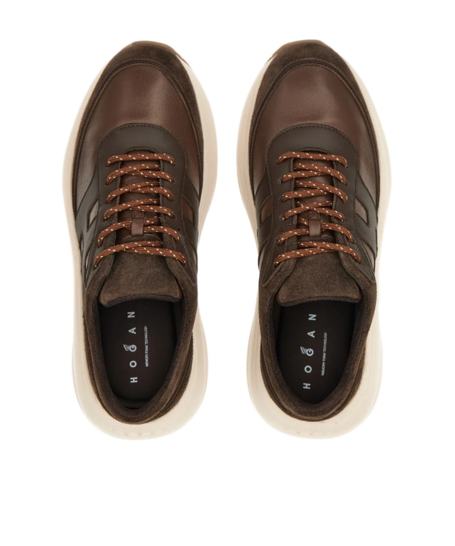 Hogan H696 Suede Sneakers In Brown
