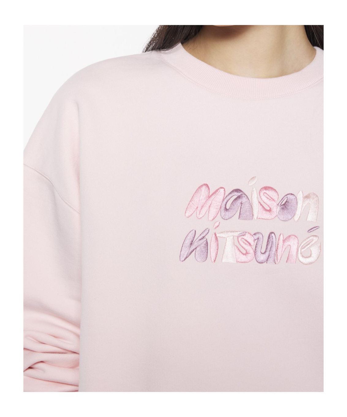 MAISON KITSUNÉ EMBROIDERED-LOGO SWEATSHIRT