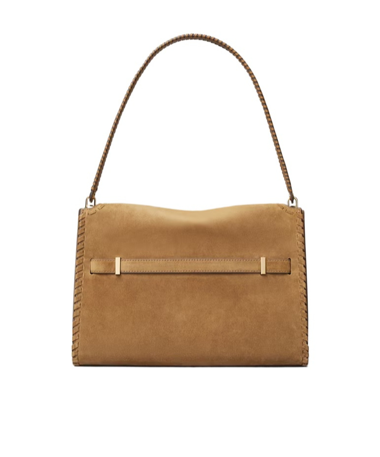 Tory Burch Large Lee Radziwill Shoulder Bag In Brown