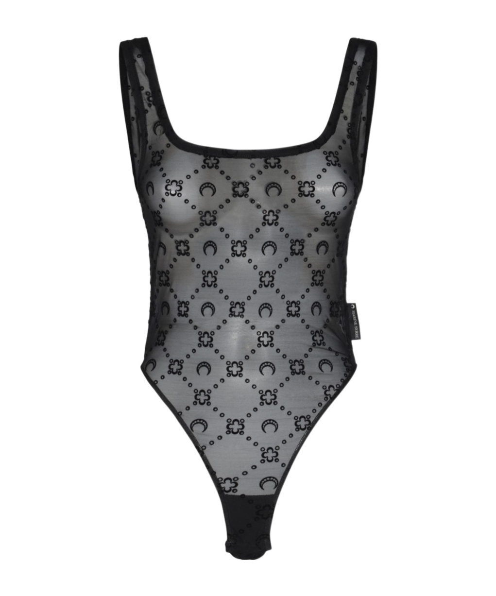 Marine Serre Sleeveless Bodysuit In Gray