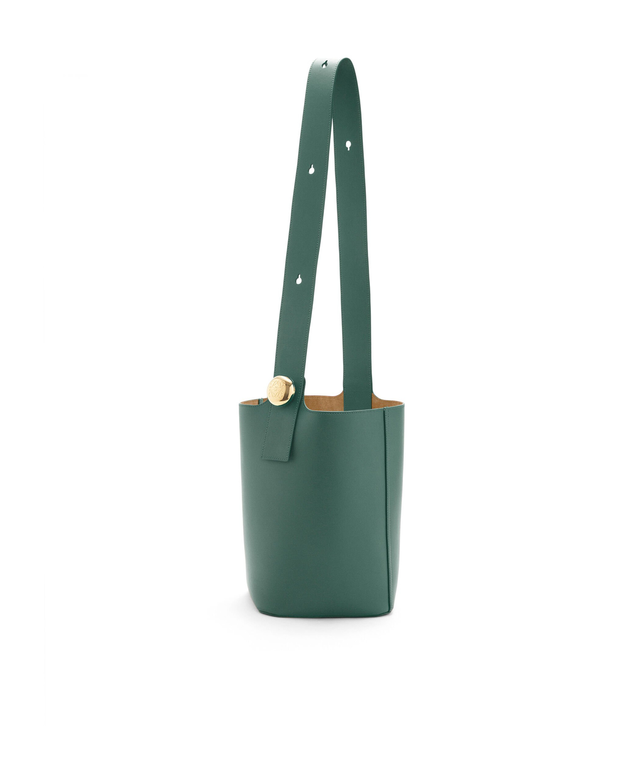 Loewe Mini Puzzle Leather Shoulder Bag In Green