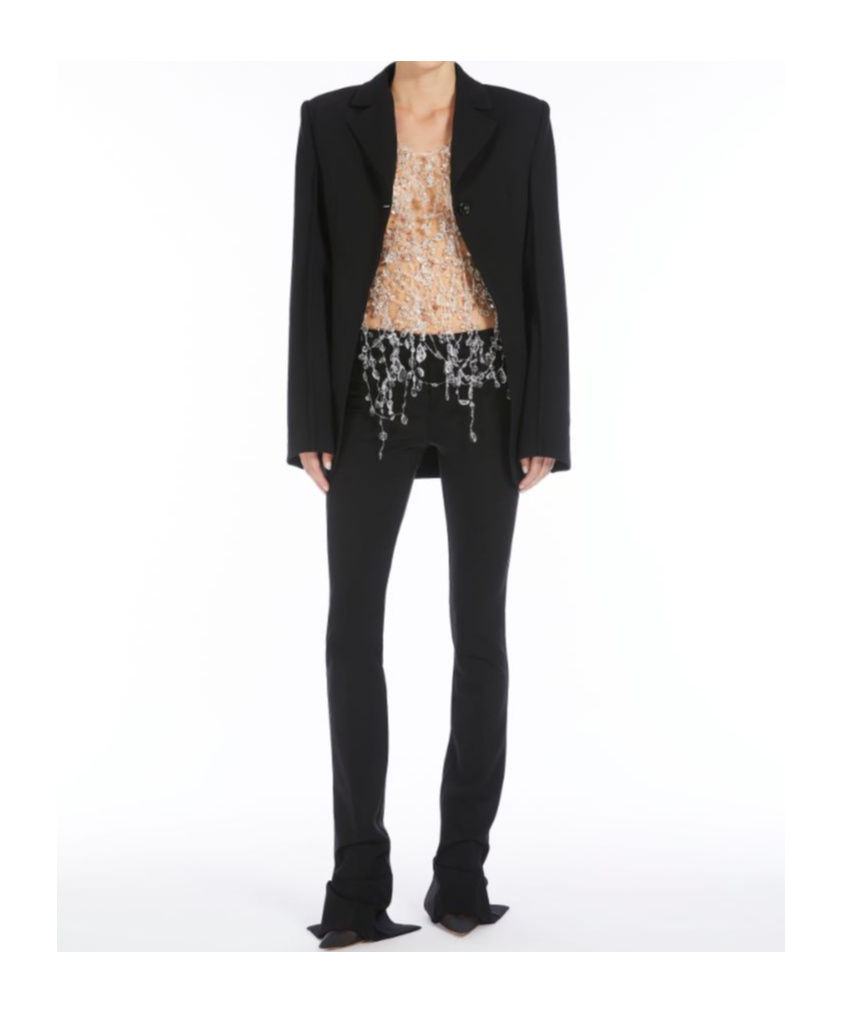 Sportmax Slit-back Trousers In Black