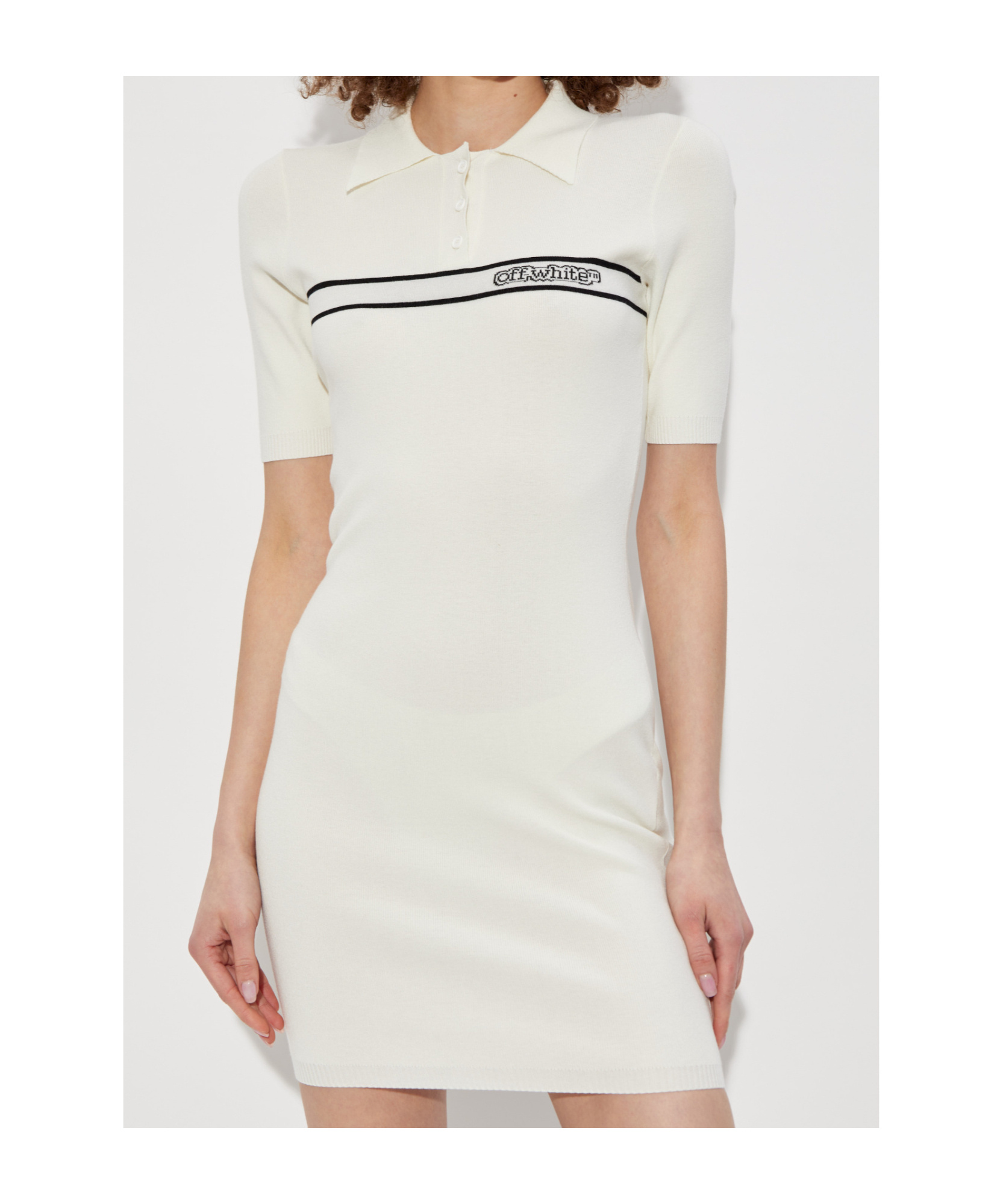 Off-white X Virgil Abloh Short Sleeve Dress In White