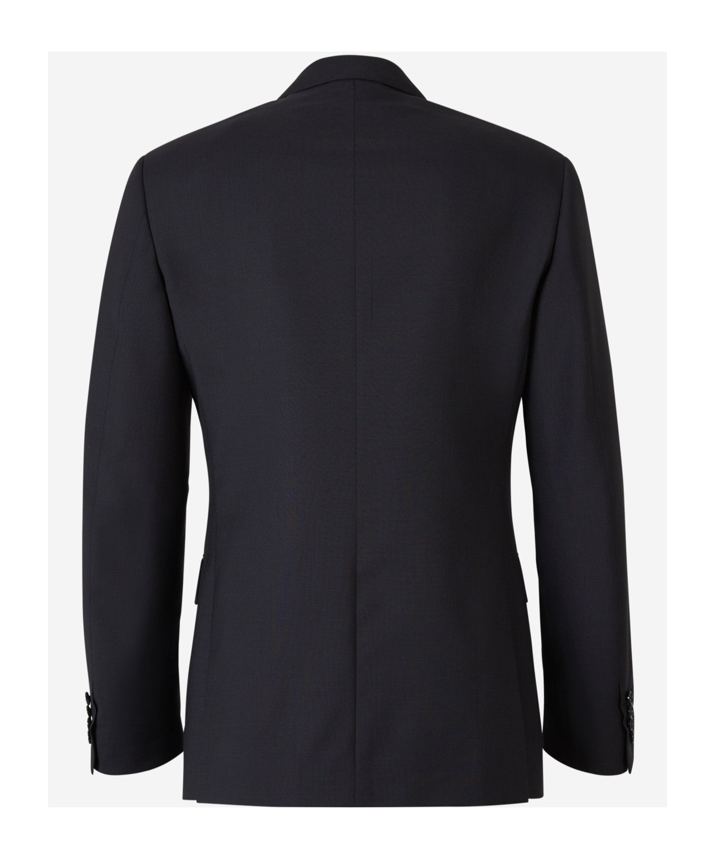 Brioni Long-sleeved Coat Belt Ring Trousers Suit In Black
