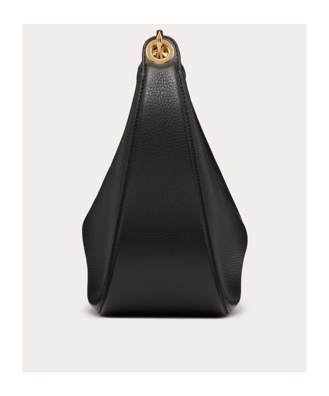 Valentino Small Vlogo Moon Leather Shoulder Bag In Black