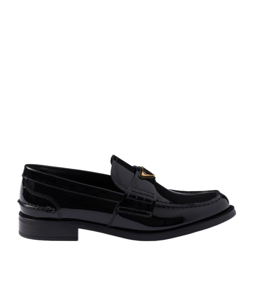 Prada Patent Leather Loafers In Black