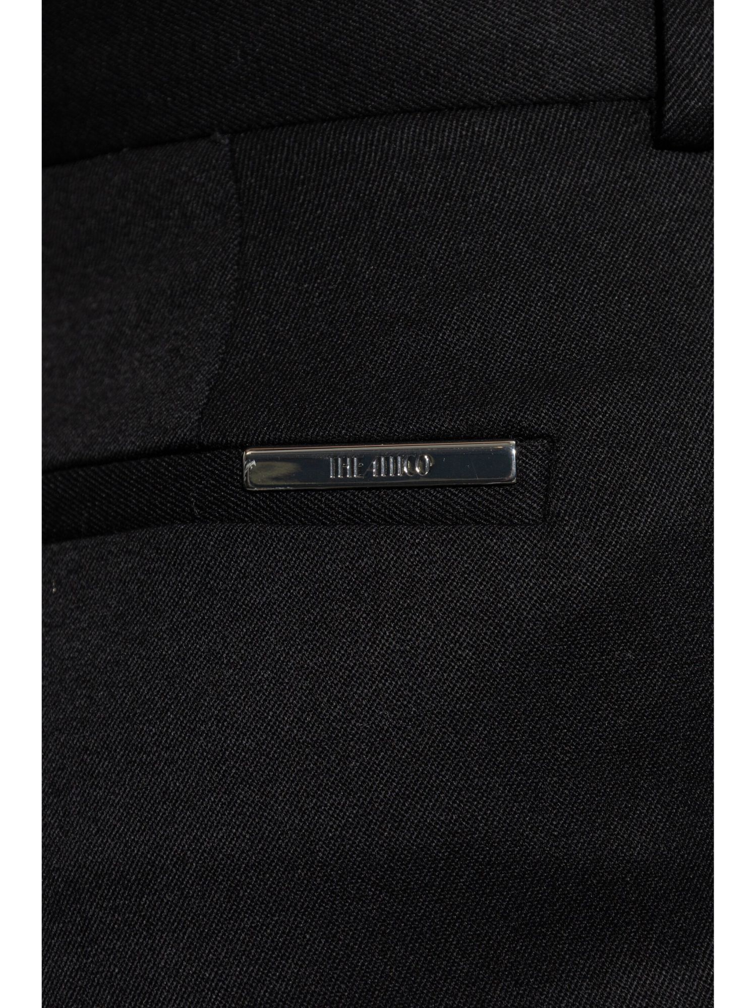 Attico Black Wool Flare Pants In Black