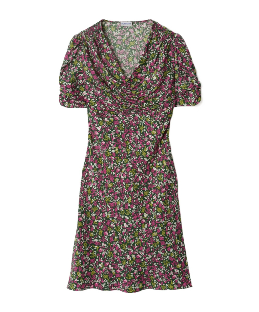 Burberry Ditsy Floral Silk Mini Dress In Multi