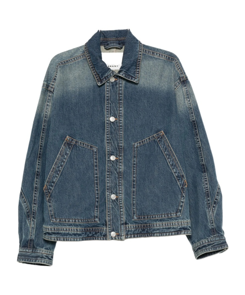 Isabel Marant Faded-effect Denim Jacket In Blue