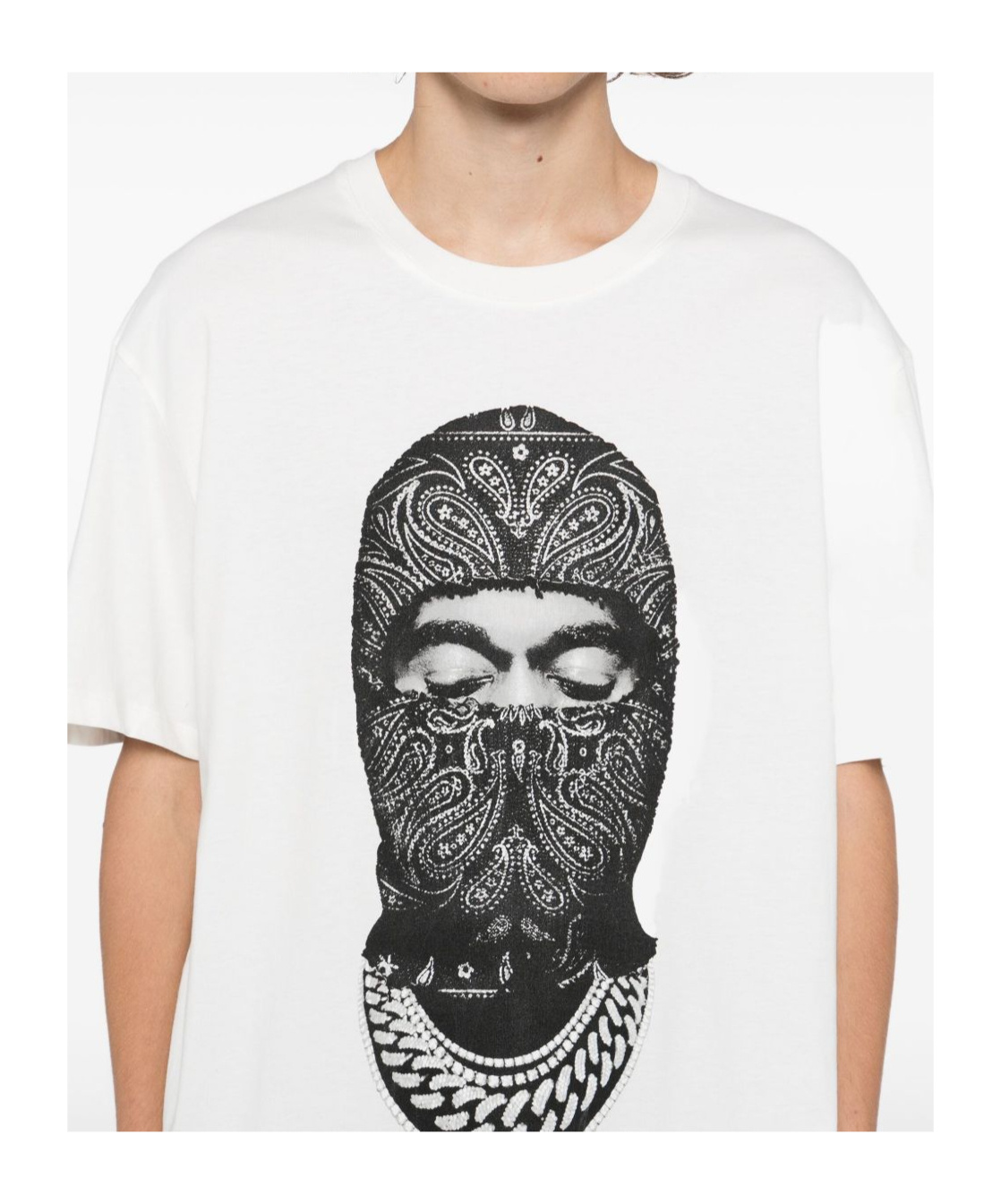 Ih Nom Uh Nit Graphic Print Crew-neck Short Sleeve T-shirt In White