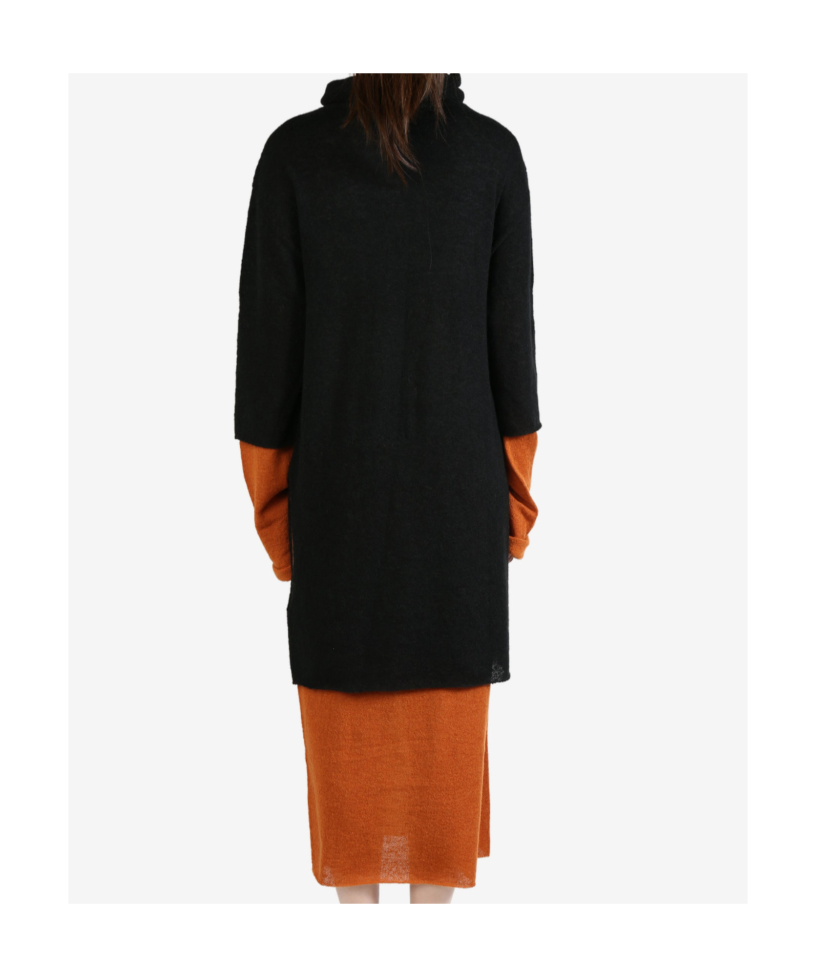 Shop Issey Miyake Layered Midi Dress In Black