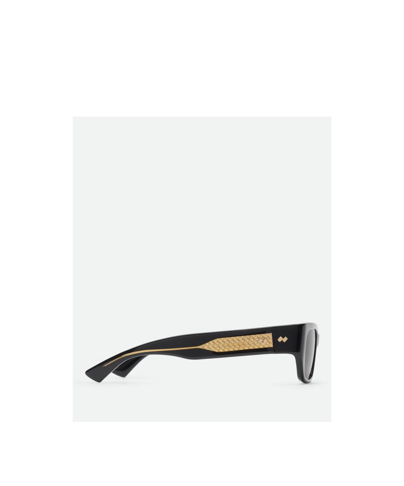 Bottega Veneta Eyewear Intrecciato Square Sunglasses In Black