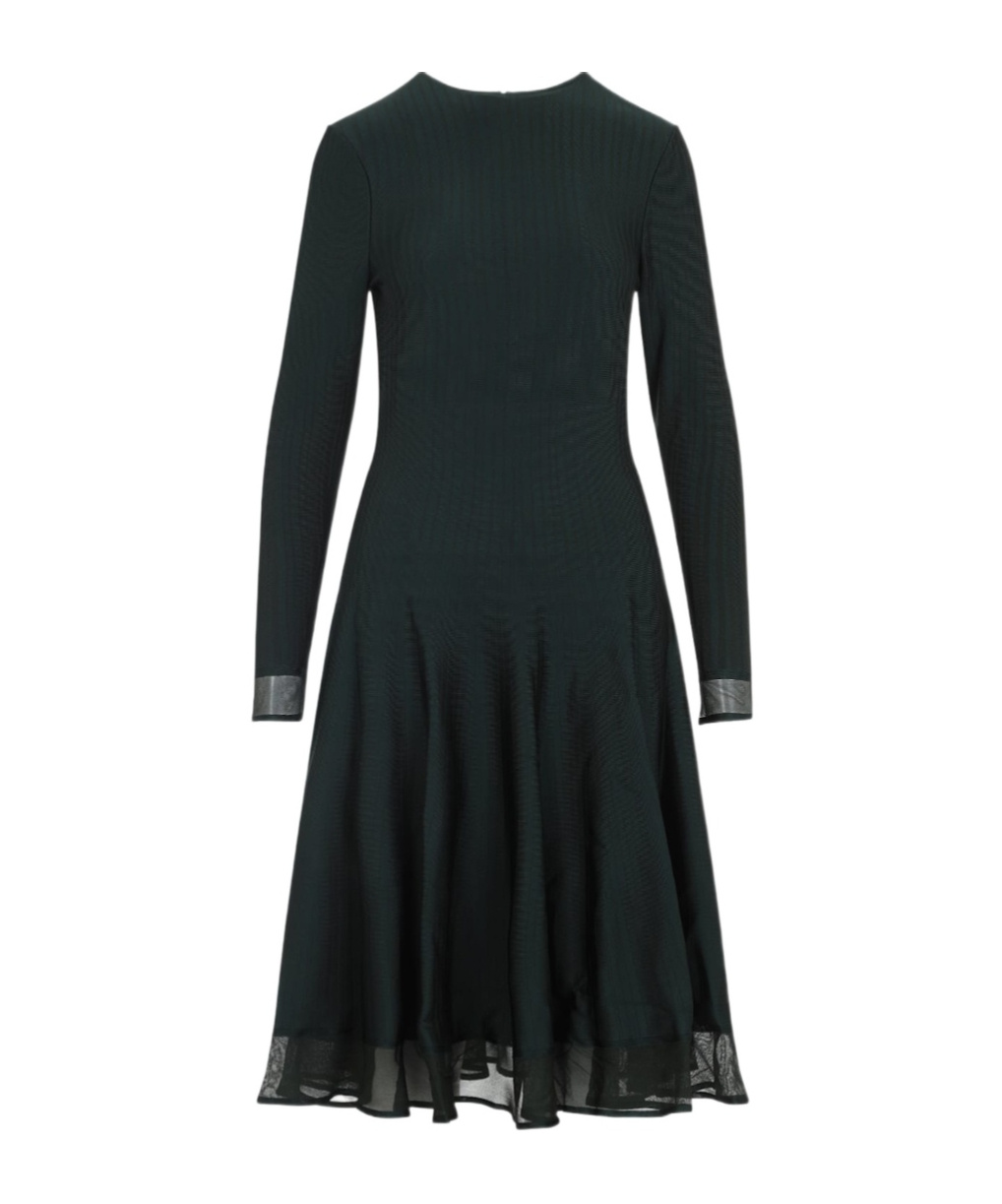 Ralph Lauren Crewneck Long-sleeve Jumper Day Dress In Black