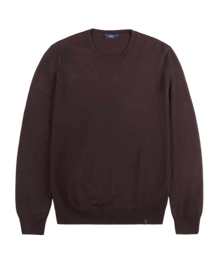 Fay Maglia Girocollo Sweater In Black