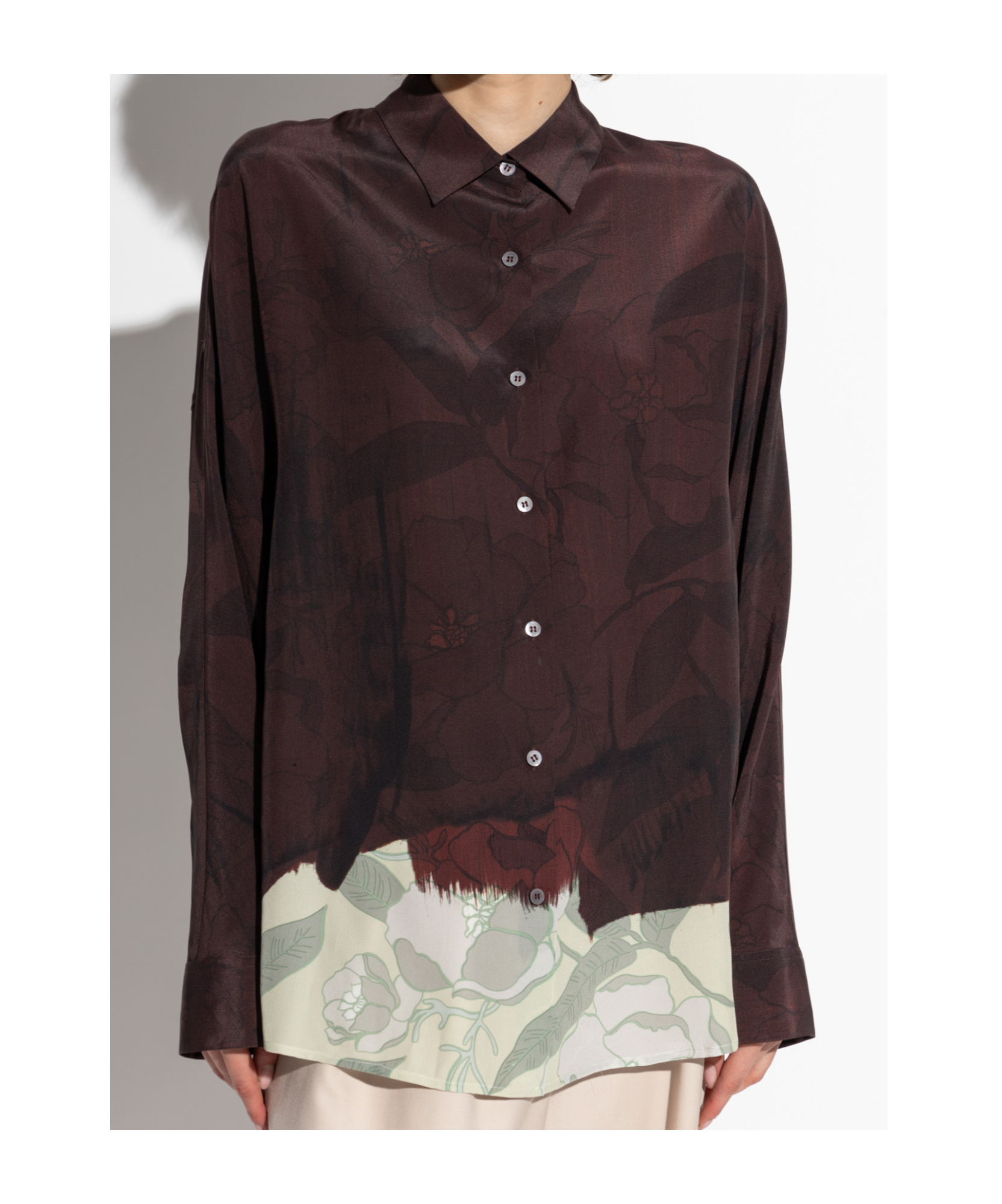 Dries Van Noten Long-sleeved Shirt In Black