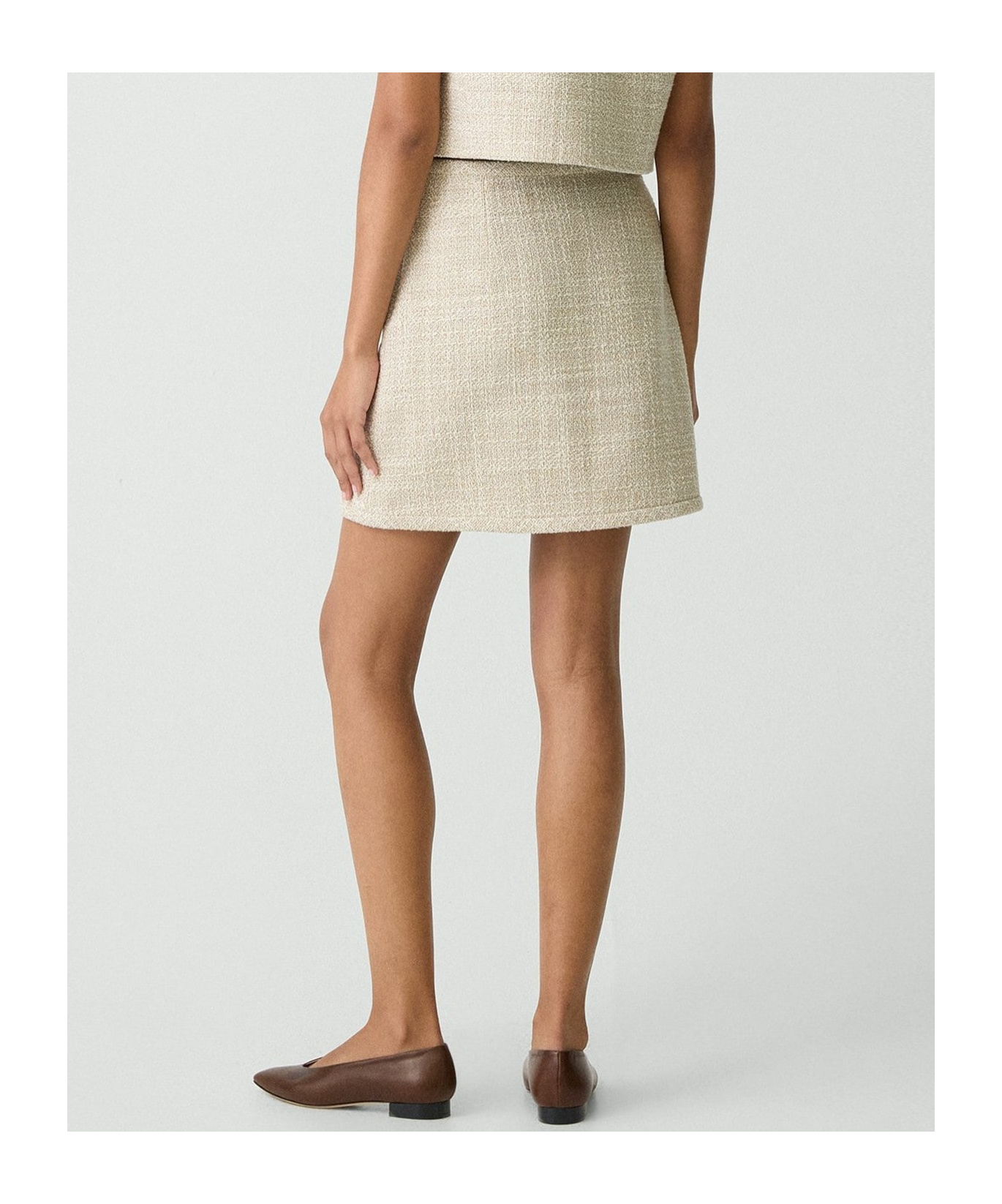 THEORY A-LINE MINI SKIRT IN TEXTURE TWEED