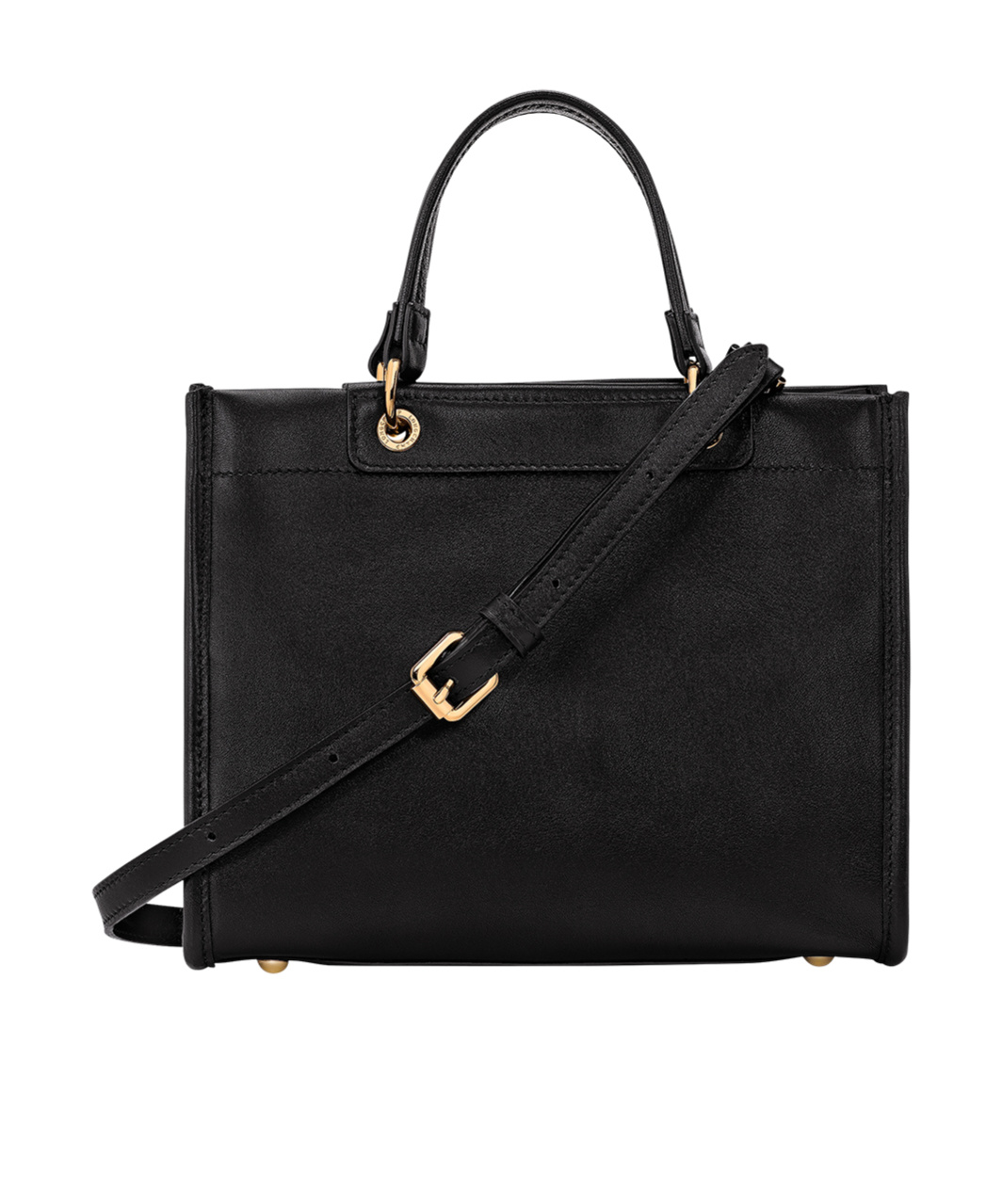 Longchamp Cabas Small Leather Handbag In Black