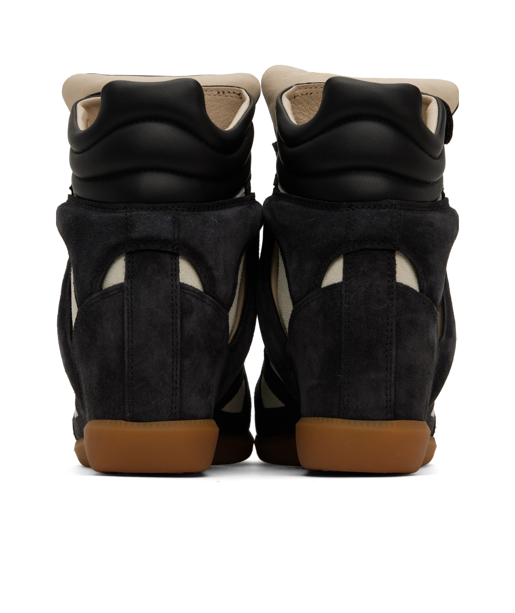 Isabel Marant Black & Off-white Bekett Sneakers In Black