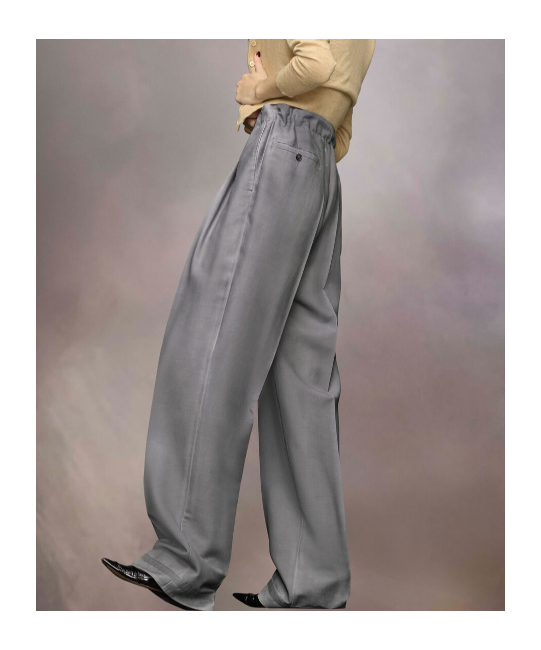Maison Margiela Woman Grey Trousers In Gray