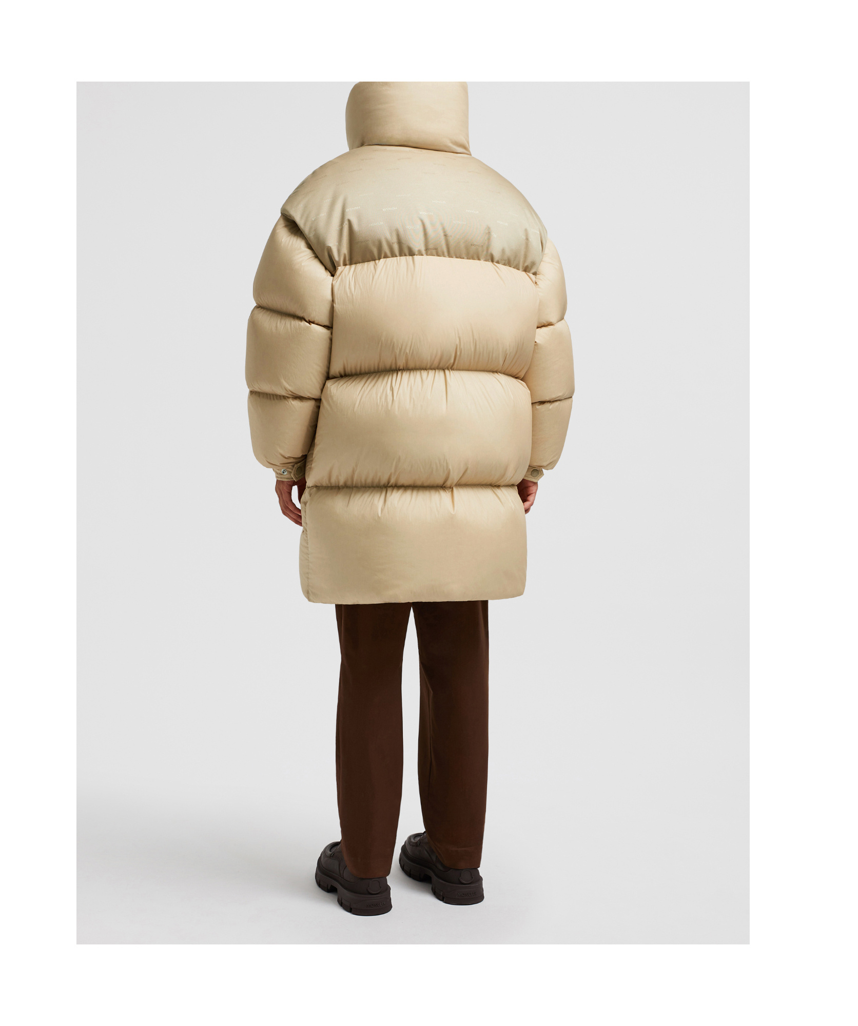 Moncler Verone Down Coat In Nude