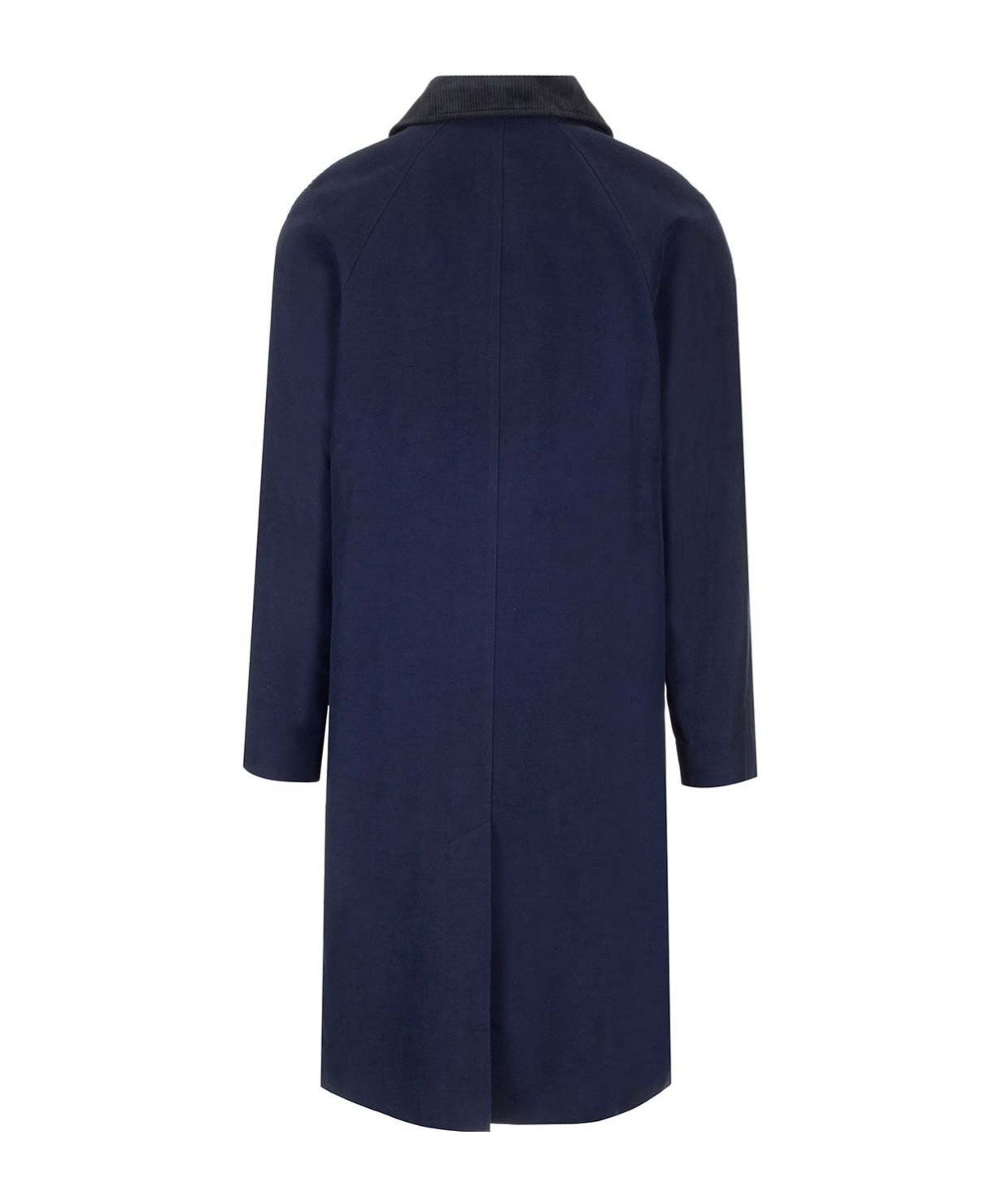 Apc A.p.c. Gaspard Raglan Sleeved Coat In Blue
