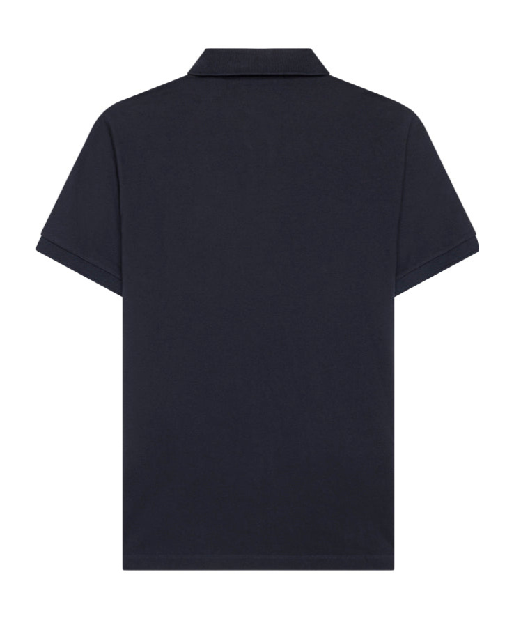 Shop Stone Island Compass Logo Embroidered Short-sleeved Polo Shirt In Blue